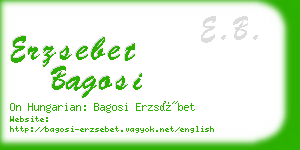 erzsebet bagosi business card